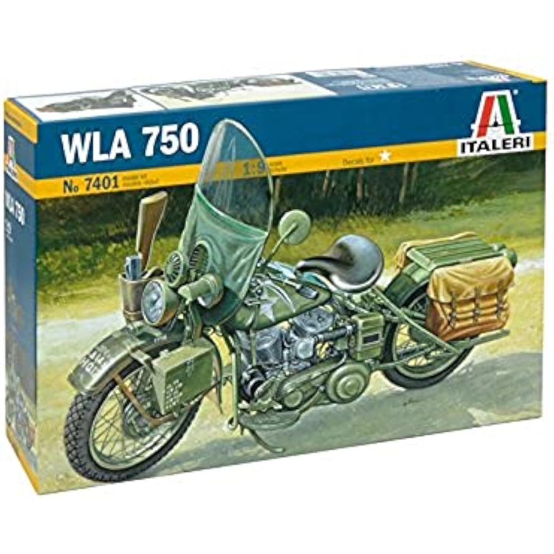 Carson ITA7401 WLA 750 US Military Motorcycles Harley Davidson Model kit, Clear, Mittel