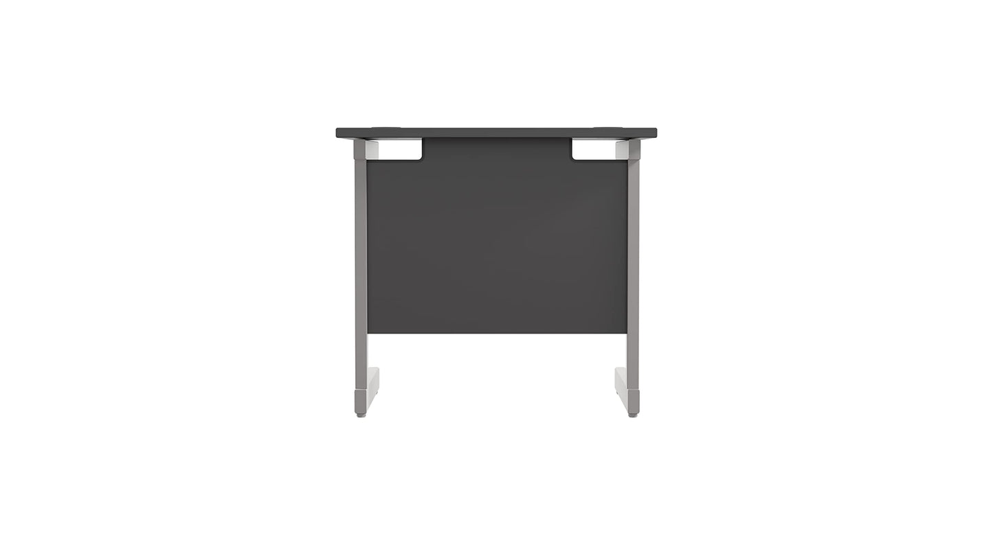 Office Hippo Heavy Duty Rectangular Cantilever Desk, Home Office Table With Integrated Cable Ports, PC Desk for Work or Home, 5 Yr Warranty