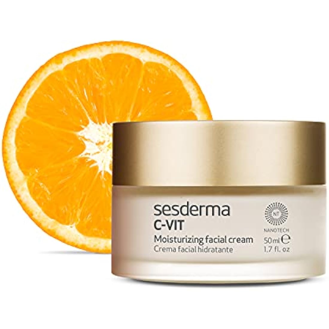 Sesderma C-Vit Moisturising Facial Cream – Stabilized Vitamin C with Antiox Booster – Brightens, Firms & Hydrates – 50 ml