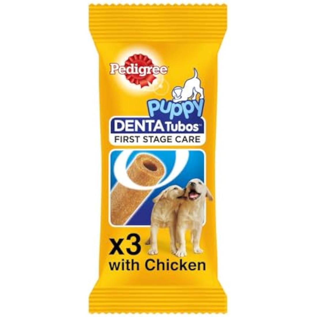 Pedigree Puppy Denta Tubo - Daily Dental chews for puppies, 54 Sticks - Pack of 18 (18 x 3 Sticks)