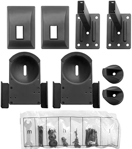 suptek Dual Side Clamping Bookshelf Speaker Wall Mounting Bracket Adjustable for Large Surrounding Sound Speakers, Hold up to 25kgs Each Black SPM201 (2 Packs)