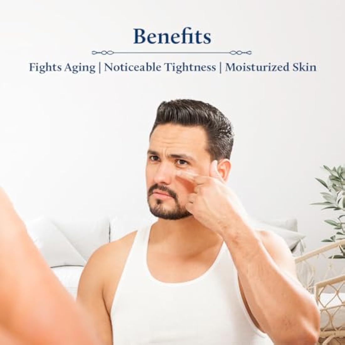 Blue Nectar Men Face Cream, Natural Skin Brightening Cream, Anti Aging Face Cream for Men with Sandalwood, Saffron and Almond Oil (14 Herbs, 50g)