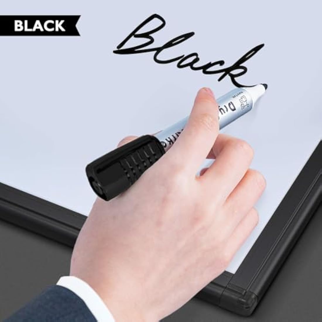maxtek Whiteboard Pens, 12pcs Whiteboard Markers 3 Assorted Colours Black Blue Red Dry Erase Pens for Office, Schools, Home, Bullet Tip Dry Wipe Pens