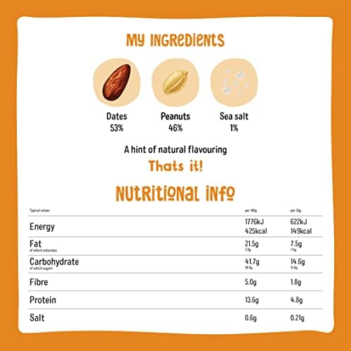 Nakd Peanut Delight Natural Fruit & Nut Bars - Vegan - Healthy Snack - Gluten Free - 35g x 18 bars