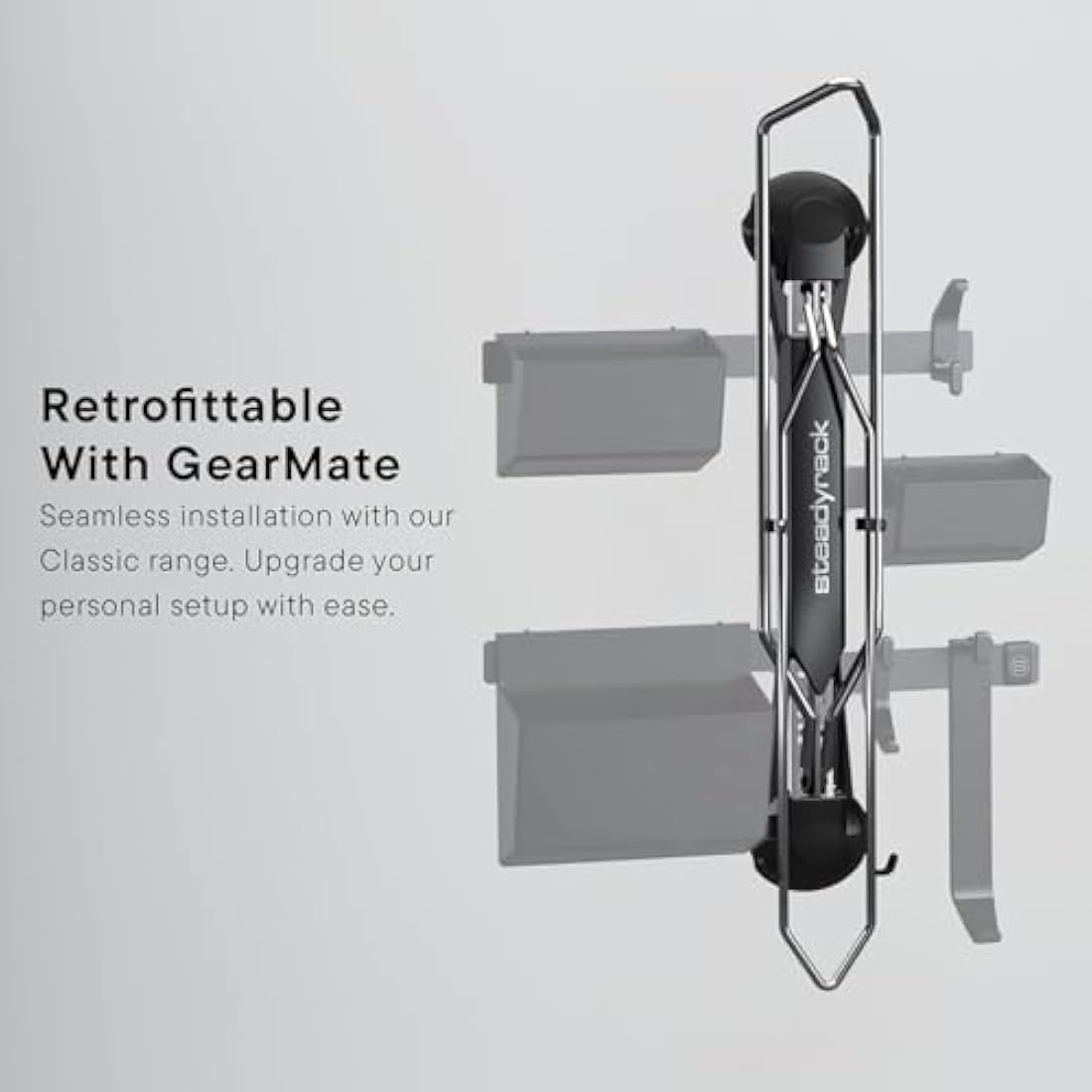 Steadyrack Bike Rack - Classic Vertical Wall Mount for Garage, Easy Lift Indoor Bike Storage Solution for Home, Bicycle Hangers for Garage Can Hold up to 77 lbs