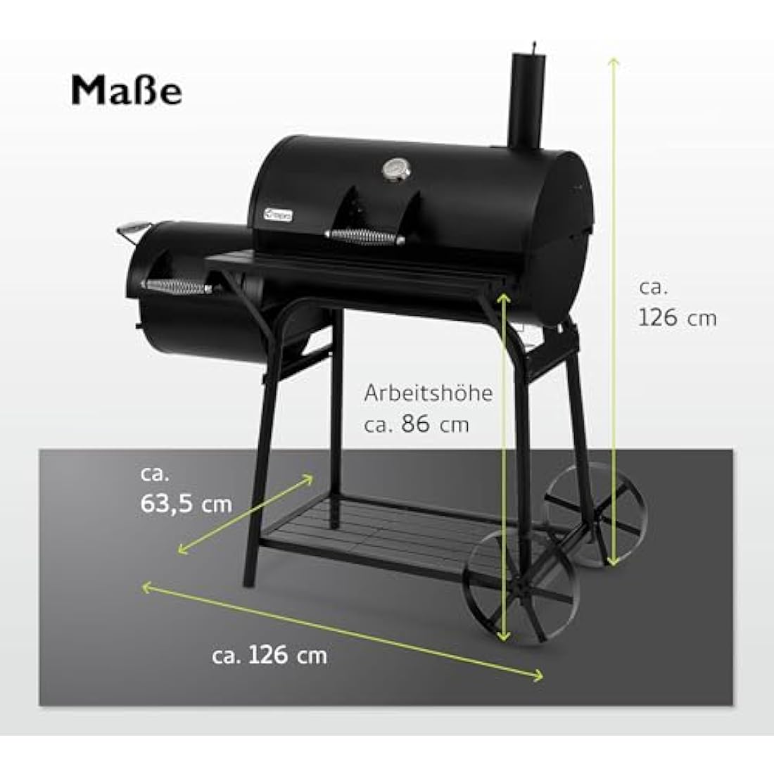 Tepro Biloxi Offset BBQ Pit Barrel Smoker