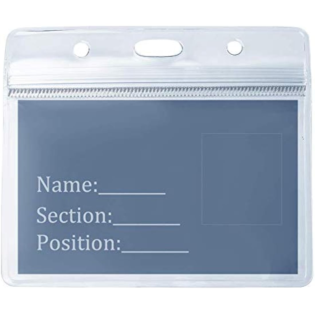 40 PCS Plastic Card Holder, Transparent Clear Horizontal Waterproof Name Tag Badge ID Card Holders ID Badge Card Plastic Wallets Pocket Holder Double Sided Badge Holders Lanyard Card Holder