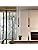 ouglres Black Light Fittings,Cylinder Pendant Light with Metal&Vintage Wood,Height Adjustable,Modern Tube Ceiling Lights,Stylish Hanging Light for Kitchen,Dining Table,Bedroom Nightstand,Gu10,1pack
