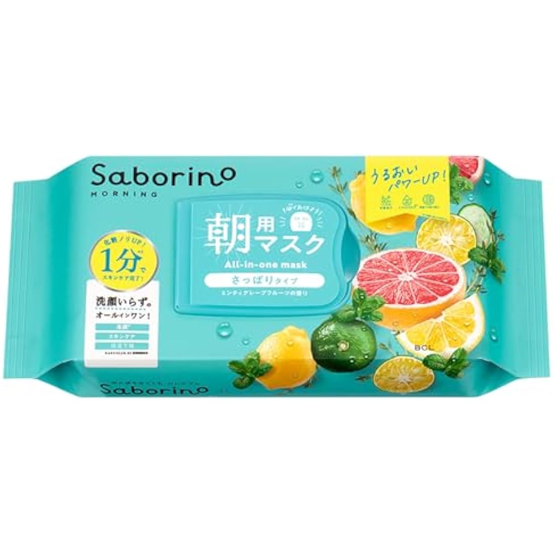 Saborino Face Sheet Mask, Eye Sheet, Refreshing Fruity Type N - 32 Sheets