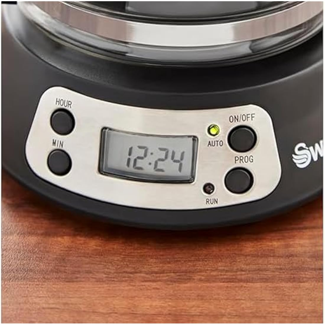 Swan SK13130N Programmable Coffee Maker with Keep Warm Function, LCD Timer, 750ml, 700W, Black