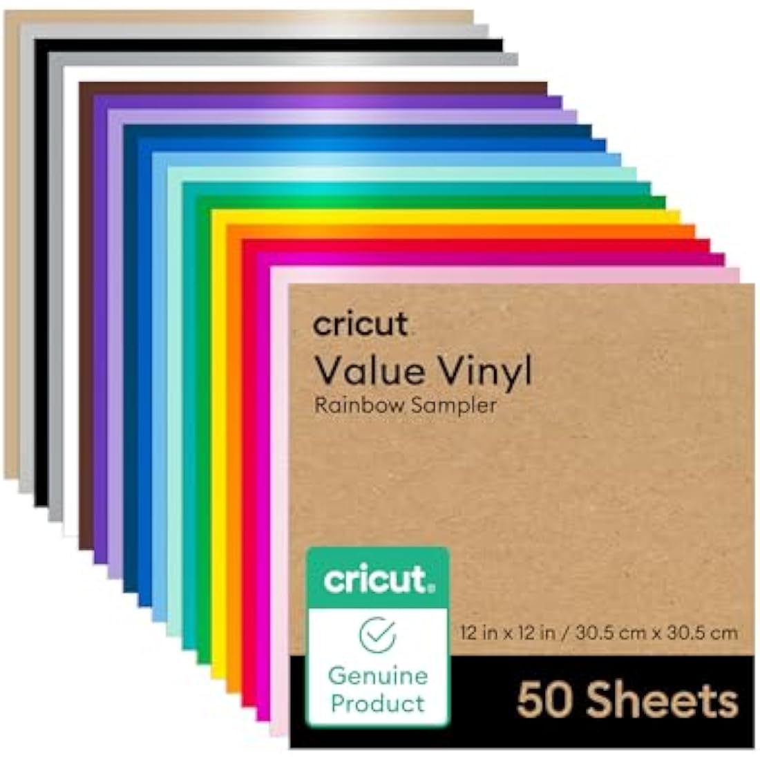 Value Vinyl - Matte, Rainbow Sampler - 12x12 in (50)