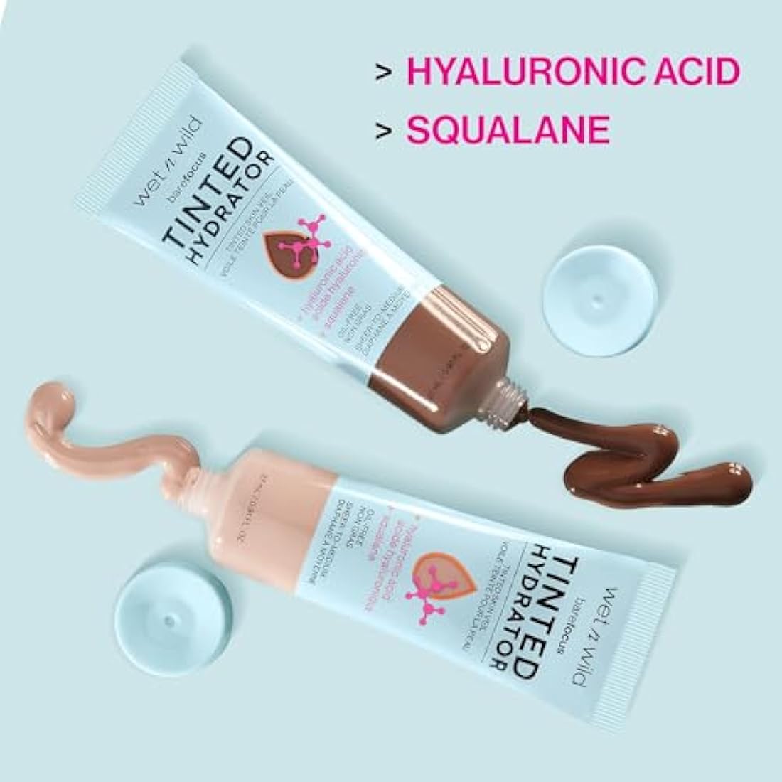 Wet n Wild, Bare Focus Tinted Hydrator, Tinted Moisturiser with Hyaluronic Acid, Lightweight Formula with Semi-Matte Finish for Oily Skin, Sheer to Medium Coverage, Fair