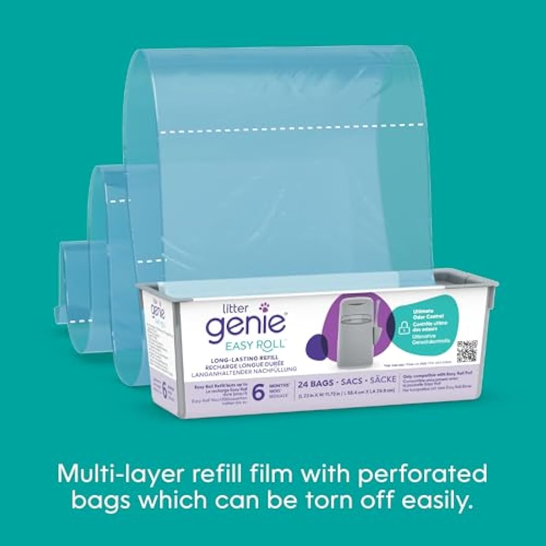 Litter Genie Easy Roll Bin with 1 Refill