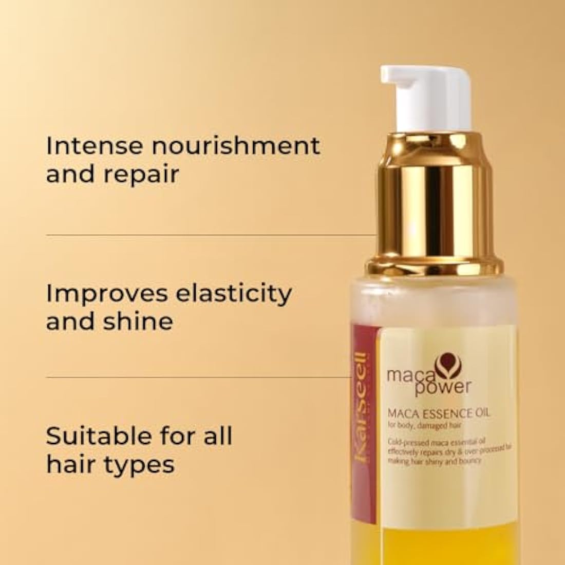 Karseell Collagen Maca Essence Repair Set, Collagen Hair Mask 500ml & Maca Essence Hair Oil 50ml, Argan Oil Hair Treatment for Dry Damaged Hair All Hair Types