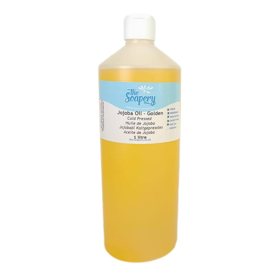 Jojoba Oil Golden 1 Litre - 100% Pure, Unrefined and Natural