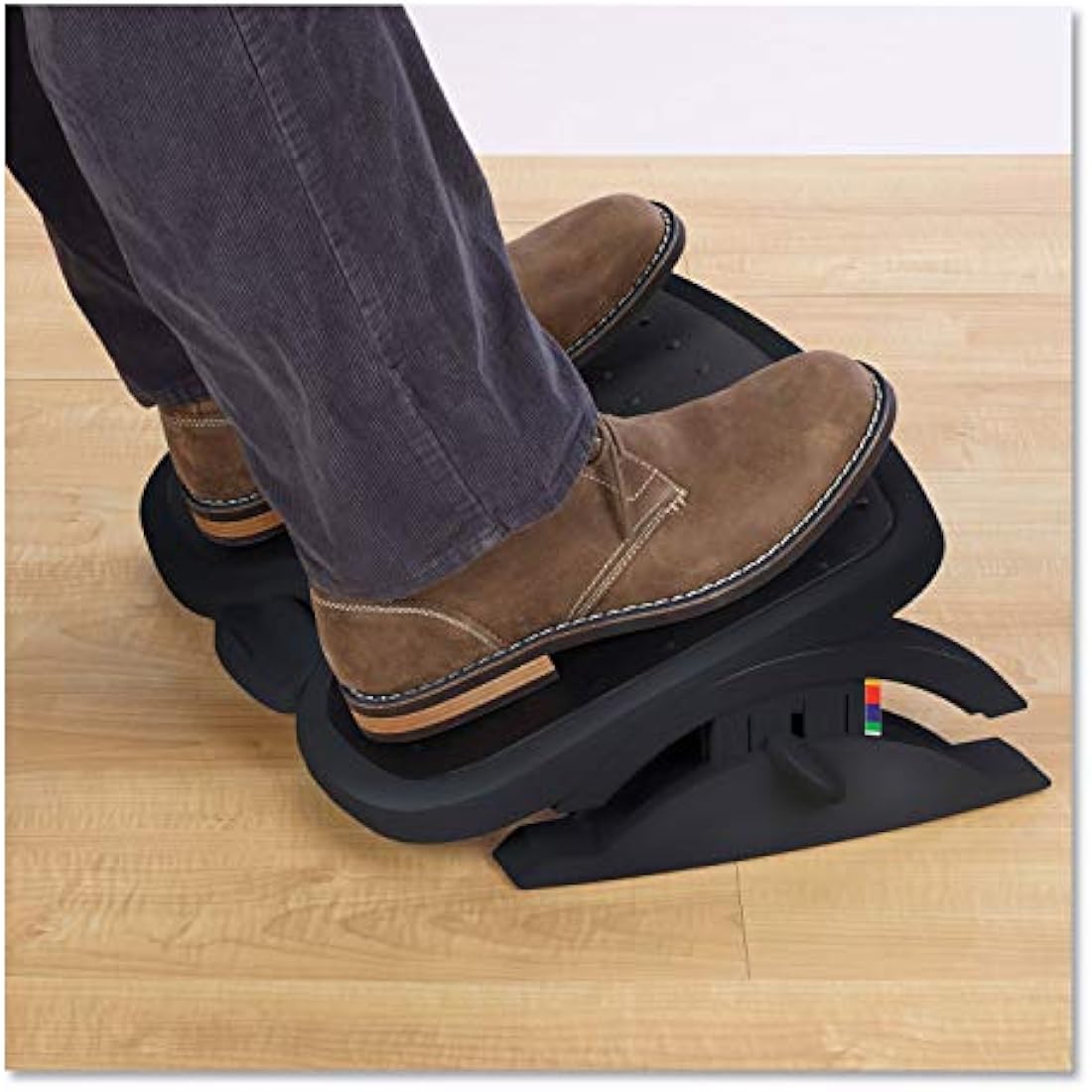 Kensington Adjustable Ergonomic Foot Rest - SoleMate Plus under desk foot rest for improved posture, siatica and orthopedic relief - Black (K52789WW),55 x 36 x 9 cm