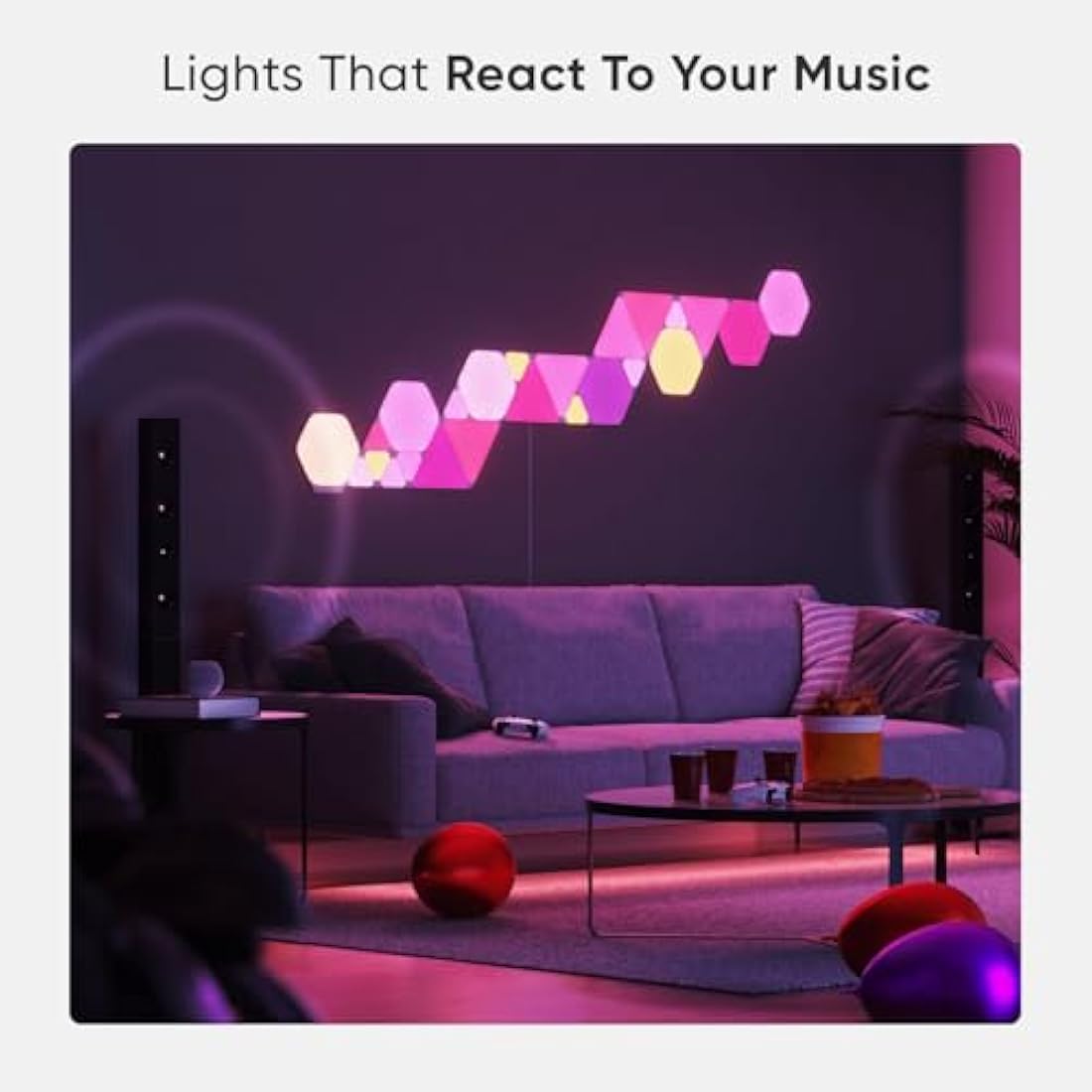 Nanoleaf Shapes Triangle Expansion Pack, 3 Additional Smart Light Panels LED RGBW - Modular Wi-Fi Colour Changing Wall Lights, Works with Alexa Google Assistant Apple Homekit, for Room Decor & Gaming