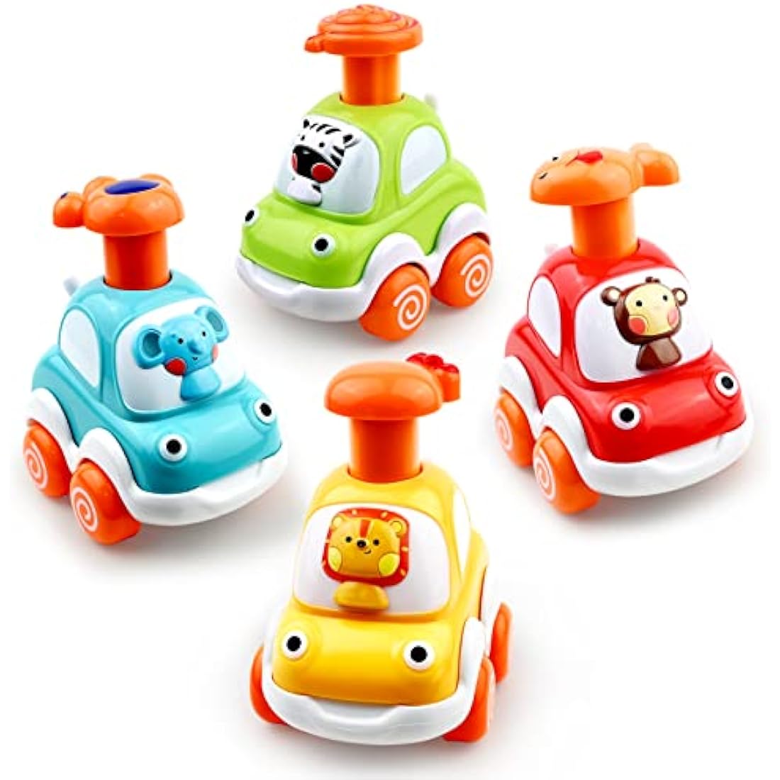 Love&Mini Baby Toy Cars for 1+ Year Old Boy Toddler Toys Age 18M+, 1 2 3 Years Old Boy Gifts Animal Cartoon Press and Go Cars for Toddlers 2-5 Birthday Toys