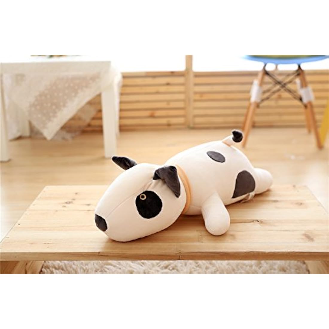 Vintoys Bull Terrier Dog big hugging pillow soft plush toy stuffed animals White 21"
