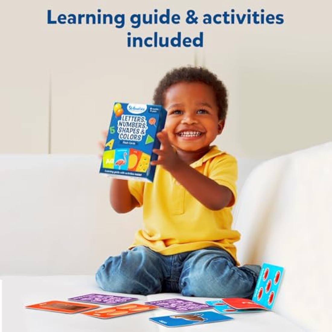 Skillmatics Thick Flash Cards for Toddlers - Letters, Numbers, Shapes & Colors, Montessori Games, Preschool Learning Activities for 1, 2, 3, 4 Years