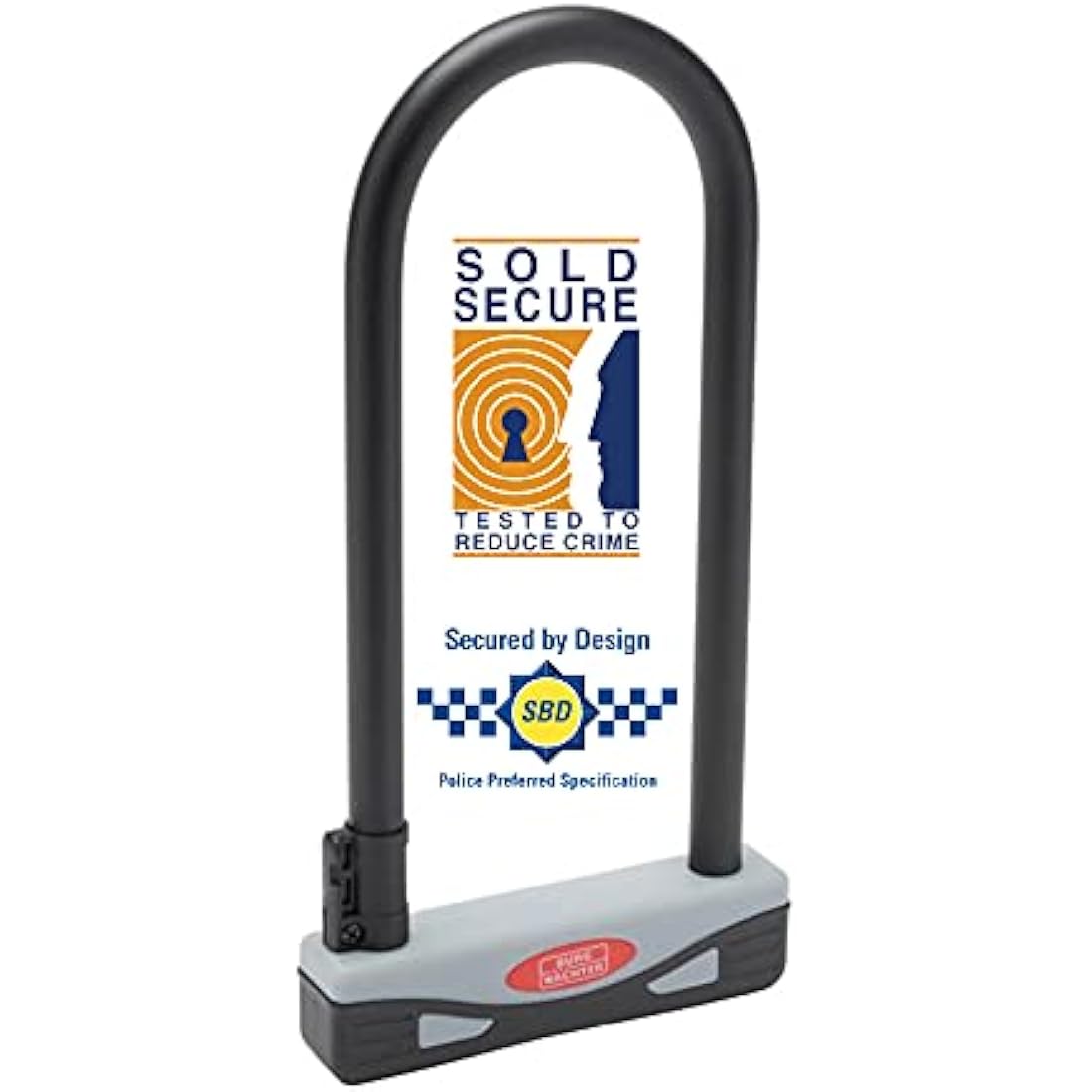 Burg Wachter 273S Sold Secure Gold Approved D Lock, Grey/Black, Large