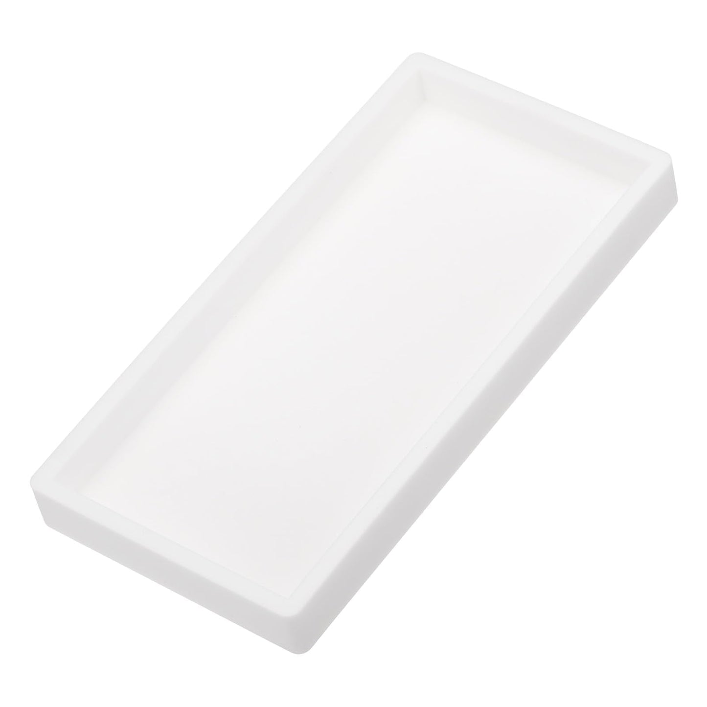 PATIKIL Silicone Bathroom Tray, 8" x 4" Soap Dispenser Tray Jewelry Organizer Dish for Restroom, Dresser, Kitchen Sink for Jewelry, Coin, Key
