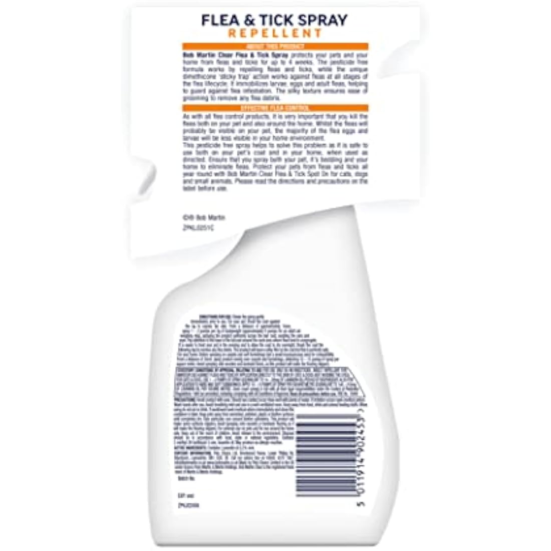 Bob Martin Clear Flea Repellent Spray for the Home, Dogs and Cats - Controls Flea and Tick Infestations in the Household (300ml)