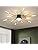 Modern LED Ceiling Light,12+1 Heads Semi Flush Mount Black Chandeliers Ceiling Lighting for Bedroom Living Room Kitchen Dining Room Restaurant