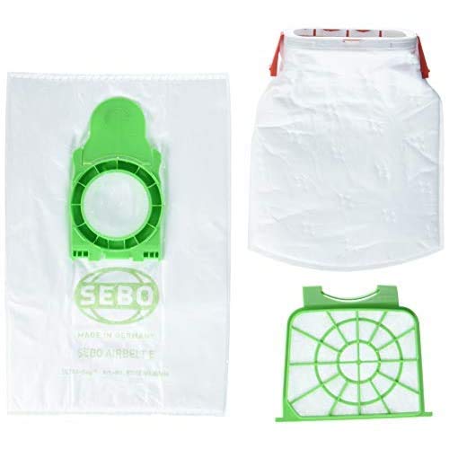 Sebo 8334er Service Box for Airbelt E Includes 8 Ultrabag Filter Bags, 1 Hospital-Grade Filter and 1 Motor Protection Filter, White