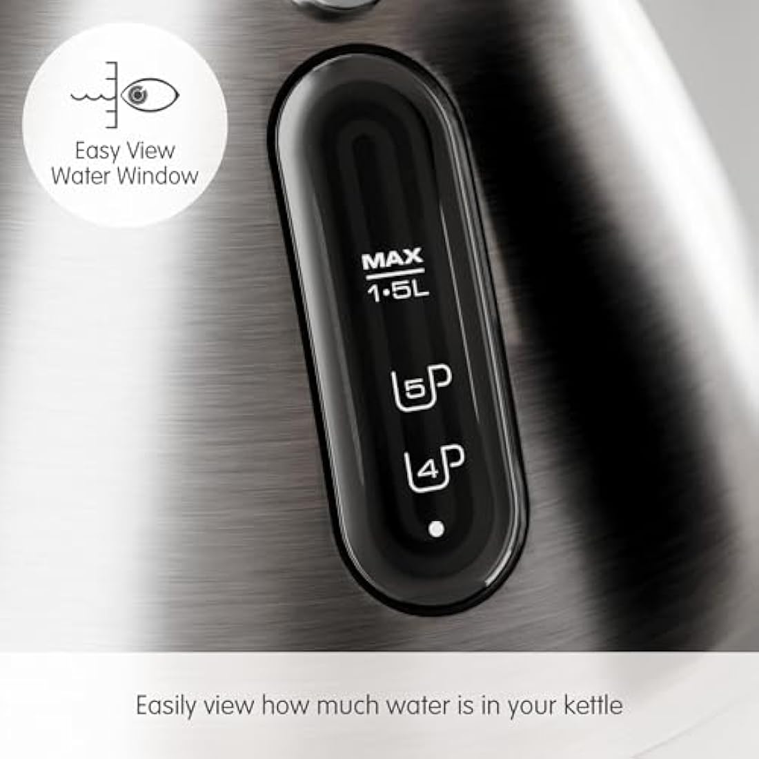 Morphy Richards Venture Pyramid Kettle - Brushed Stainless Steel - 1.5L - Rapid Boil - Metal - 100130