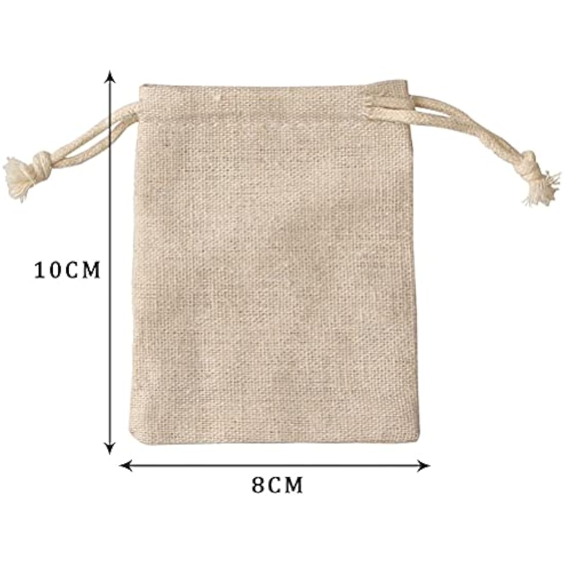 nuoshen 30 Pcs Hessian Bags, 8 X 10 CM Burlap Bags Cotton Drawstring Bag Hessian Fabric Small Drawstring Bag Gift Bag for Jewelry Wedding Christmas Party and DIY Craft