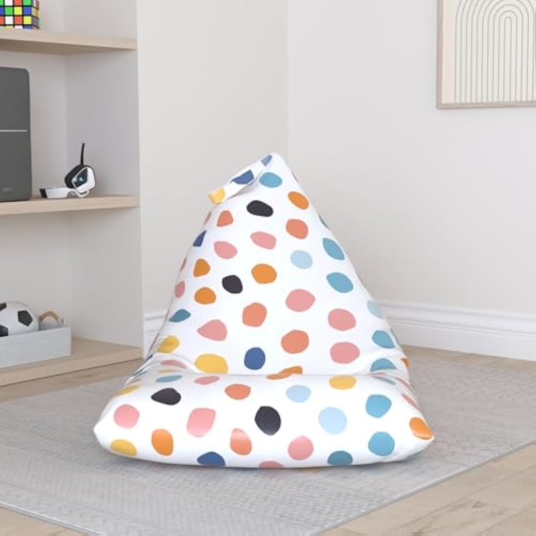 Nobildonna Stuffed Animal Storage Bean Bag for Kids (No Filler), Extra Large 250L Bean Bag Chair Cover Only, Washable Beanbag Without Filling Soft Premium Canvas Stuffable Bean Bag Cover