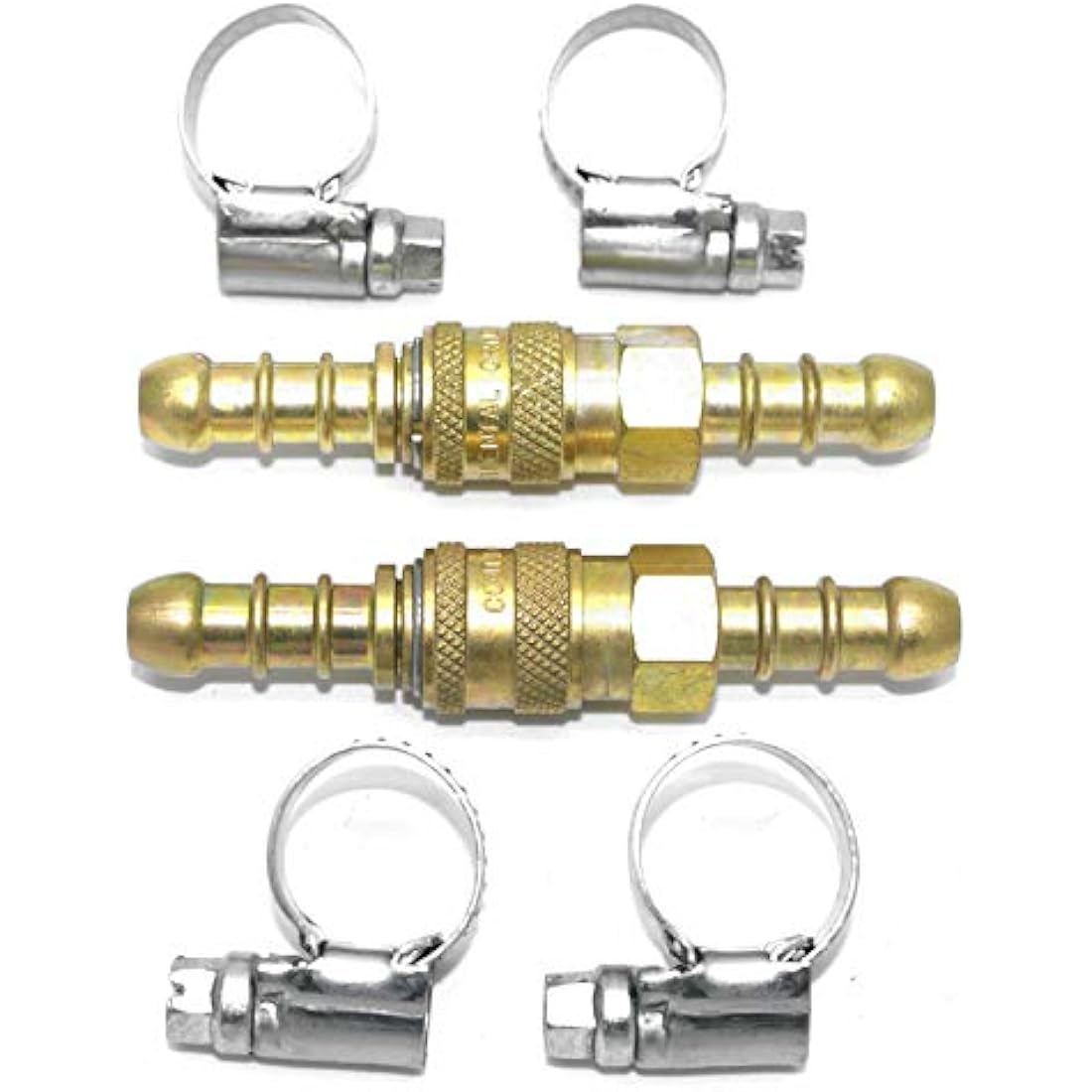 continental/1stserie 2 X Quick Release Fittings Coupling for 8mm propane/butane Hose + 4 Clips