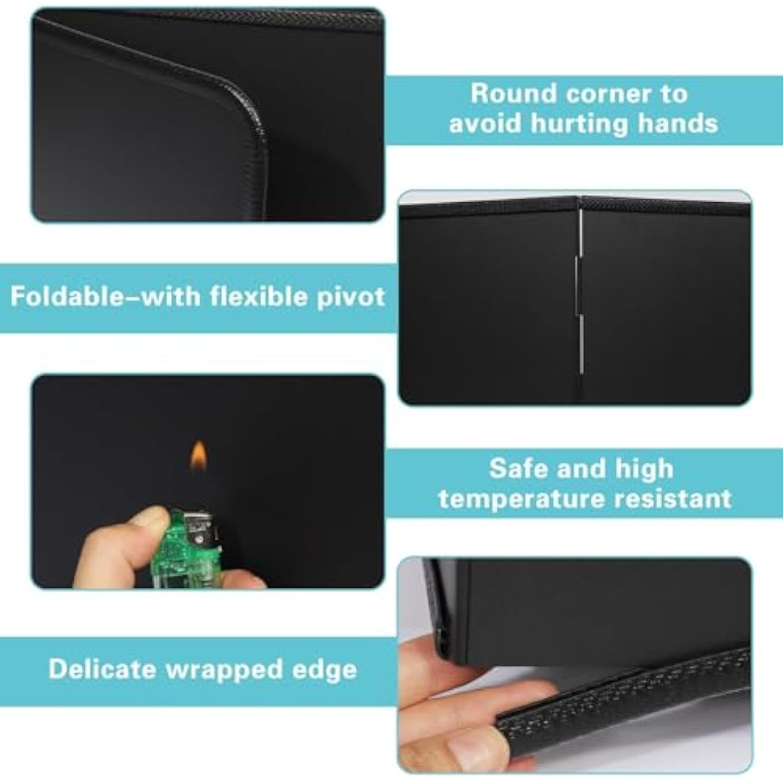 Wuciray Height 40CM Stove Splatter Guard for Cooking Kitchen Anti Splatter Shield Guard Portable Folding Cooker Side Fat Oil Splash Guard Splash Back Splatter Screen for Frying Pan Wall Hob