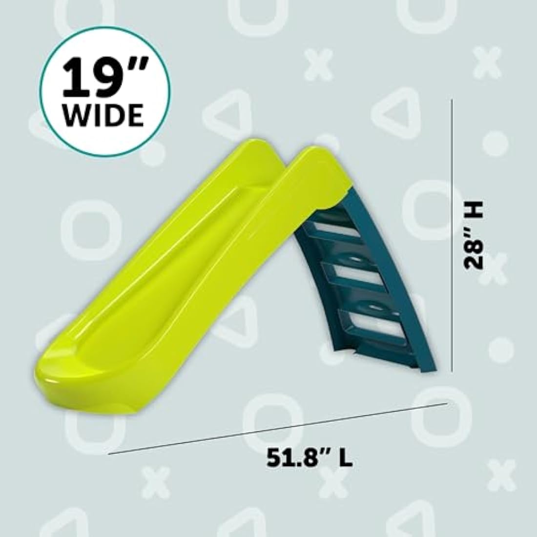 Palplay Junior Folding Slide for Toddlers and Children 18 Months + Kids Outdoor Play Equiptment. Ideal First Slide for Toddlers and Young Children, Green/Blue