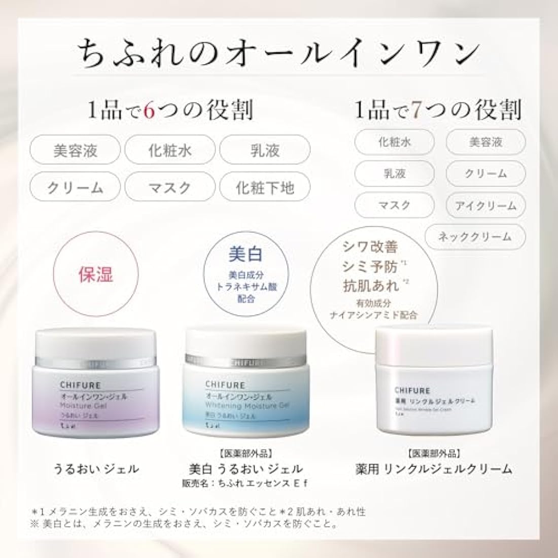CHIFURE Whitening Moisture Gel 108 g (Made in Japan) by Ametsus