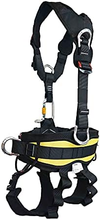 SOB Climbing Harness Safety Harness Full Body Safety Belt Adjustable Outdoor Mountain Climbing Belt for Rock Climbing Tree Climbing Fire Rescue Expanding Training Rappelling, CE Certified