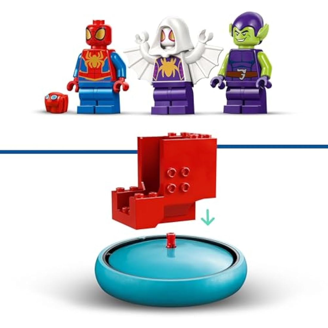 LEGO Marvel Spidey and his Amazing Friends Spidey vs. Green Goblin Super Hero Building Toy with Minifigures, Gift for 4 Plus Year Old Kids, Boys, Girls & Fans of Spider-Man and Cool Vehicles 10793