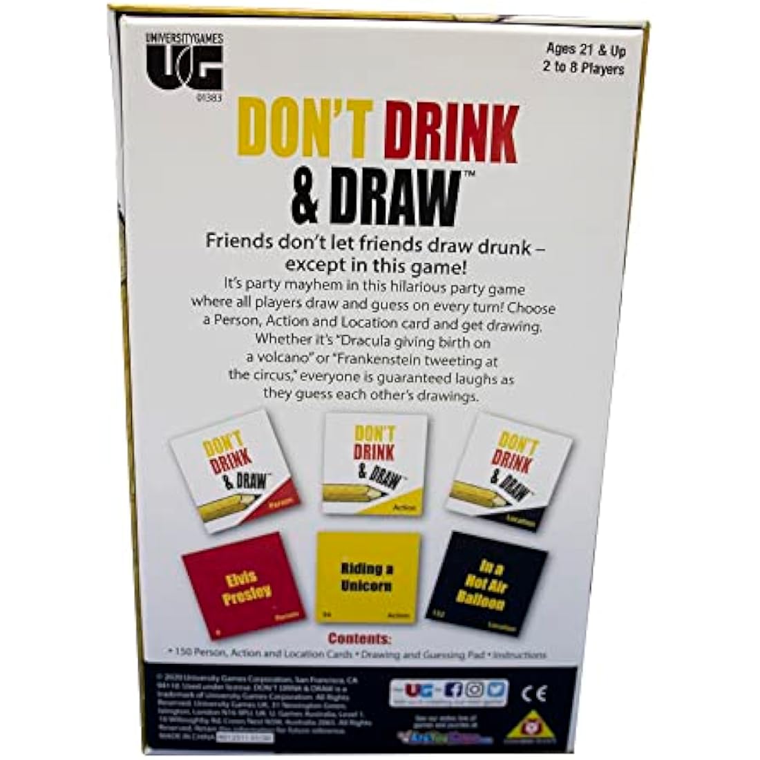 University Games 1383 Don't Drink and Draw