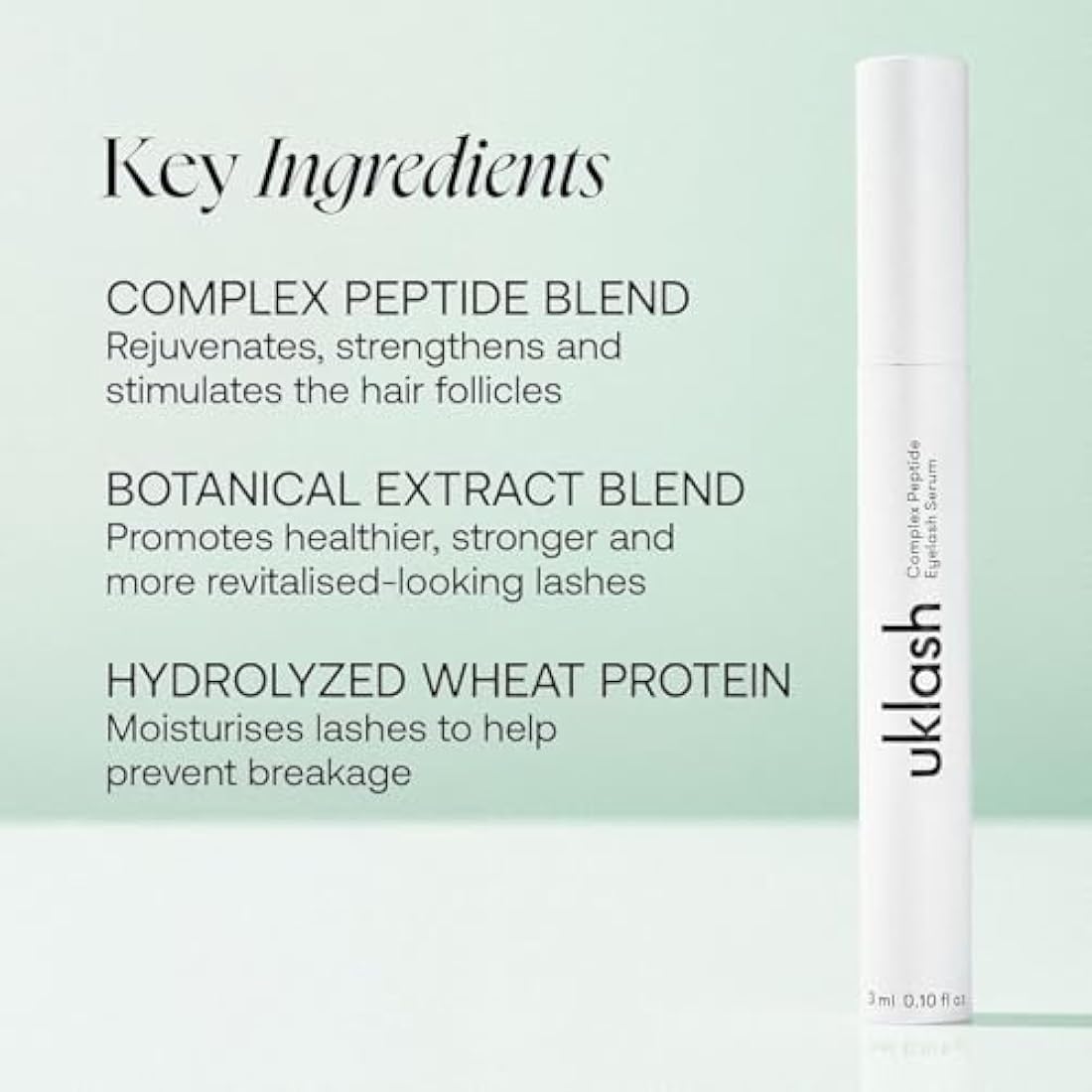 UKLASH | Complex Lash Serum | UK's #1 Rated Lash Serums for Stronger, Longer Lashes - Peptide Serum, Cruelty-free, Prostaglandin & Paraben-free - Recommended for All Skin Tones