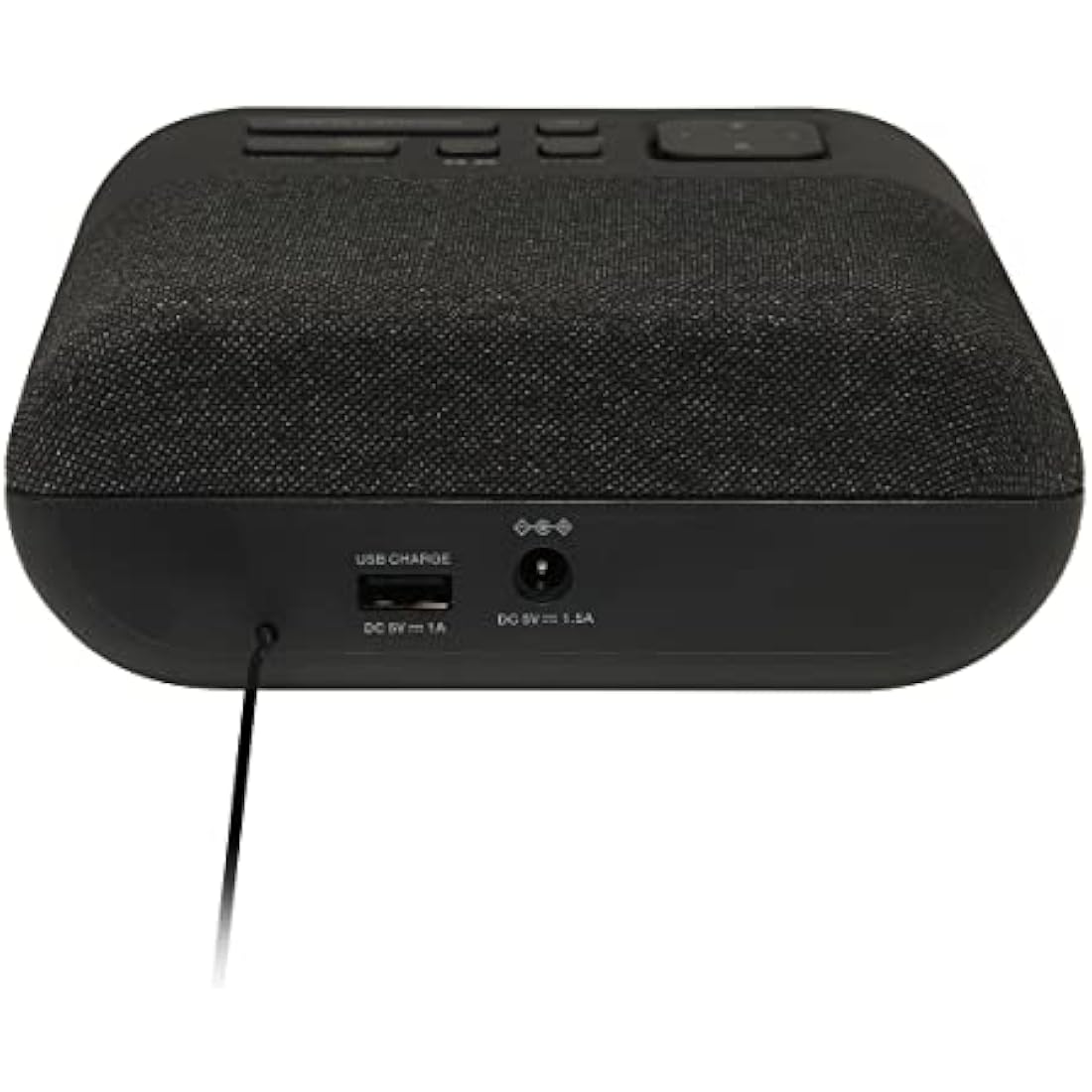 Groov-e Roma DAB & FM Clock Radio - Alarm Clock with USB Charging Port - LED Display - Mains Operated - Portable Radio - 40 Preset Stations - Black