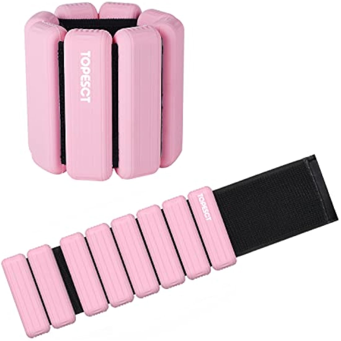 TOPESCT Adjustable Wrist Weights - Set of 2 (1lb Each) | Wearable Wrist & Ankle Weights Bracelet for Yoga, Dance, Barre, Pilates, Cardio, Aerobics, Walking