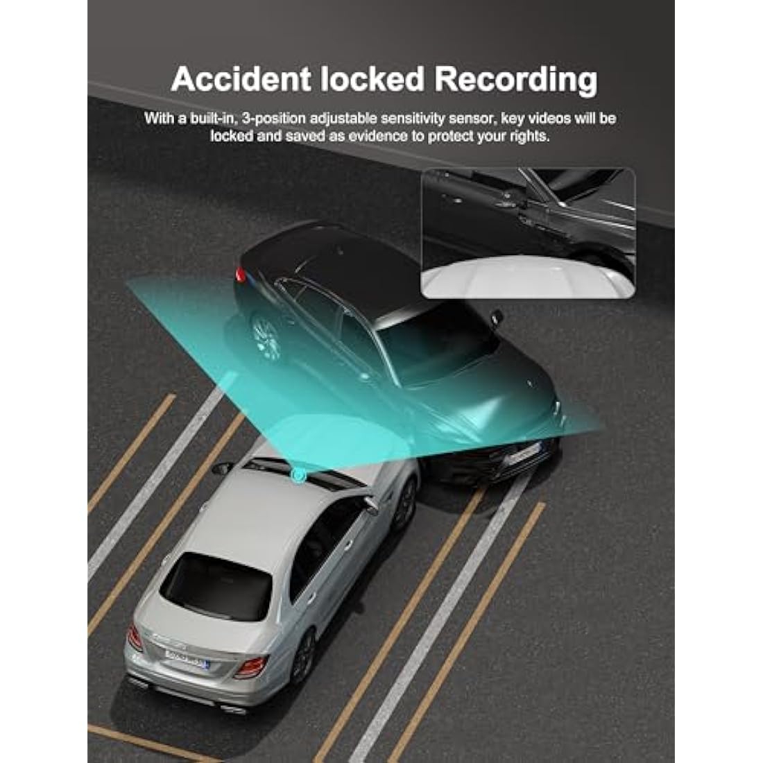 iZEEKER 2.5K Dash Cam Front and Rear with FREE SD Card, 1440P QHD Car Camera Dashboard, Dual Dashcam for cars with Night Vision, WDR, Loop Recording, G-sensor, 24/7 Parking Monitoring Supports