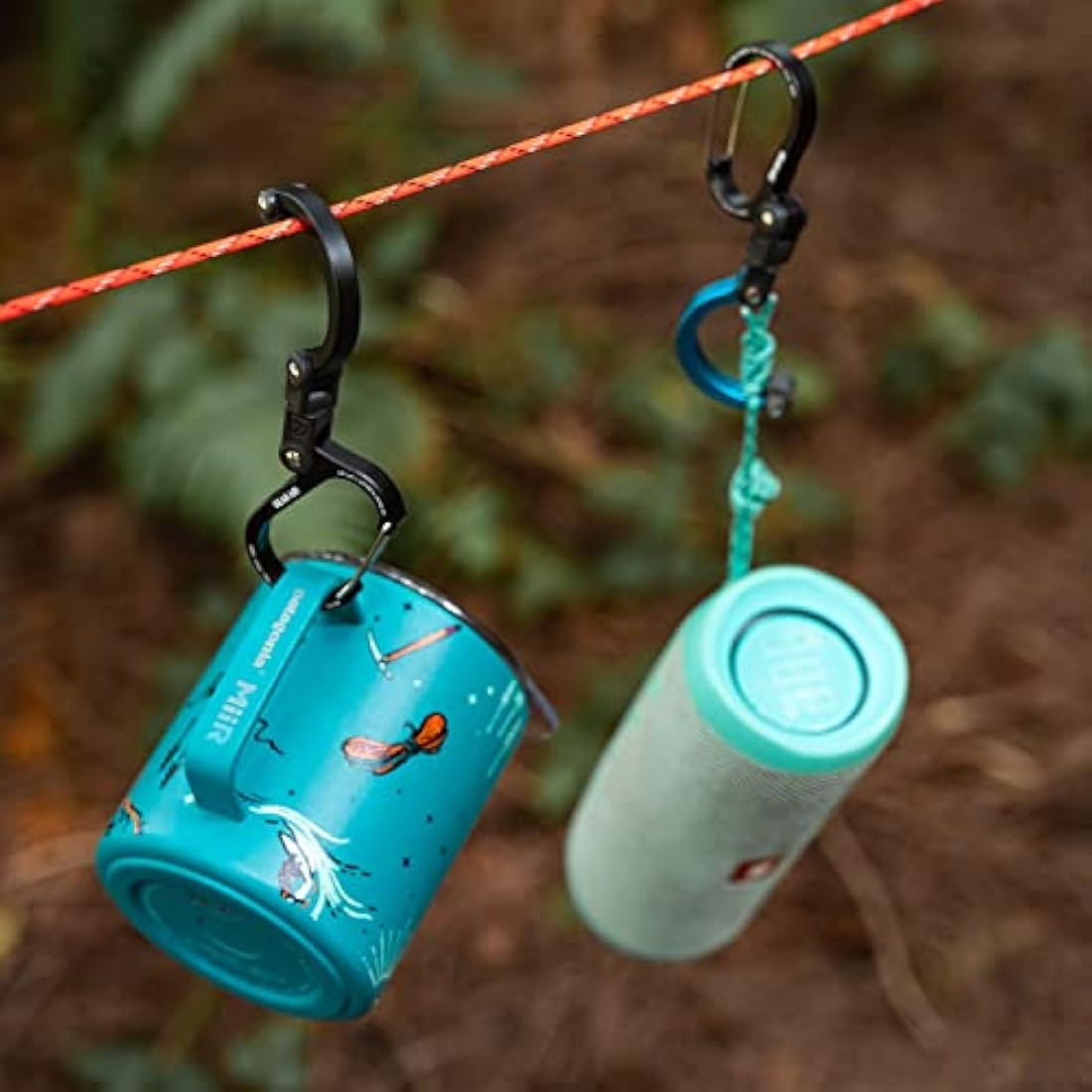 Gear Aid HEROCLIP Mini - Carabiner Clip, Hook & Hang Camping Accessories, Handbag, Purse or Backpack, Baby Pushchair Pram Hanger, Multifunctional Cool Gadget Gift