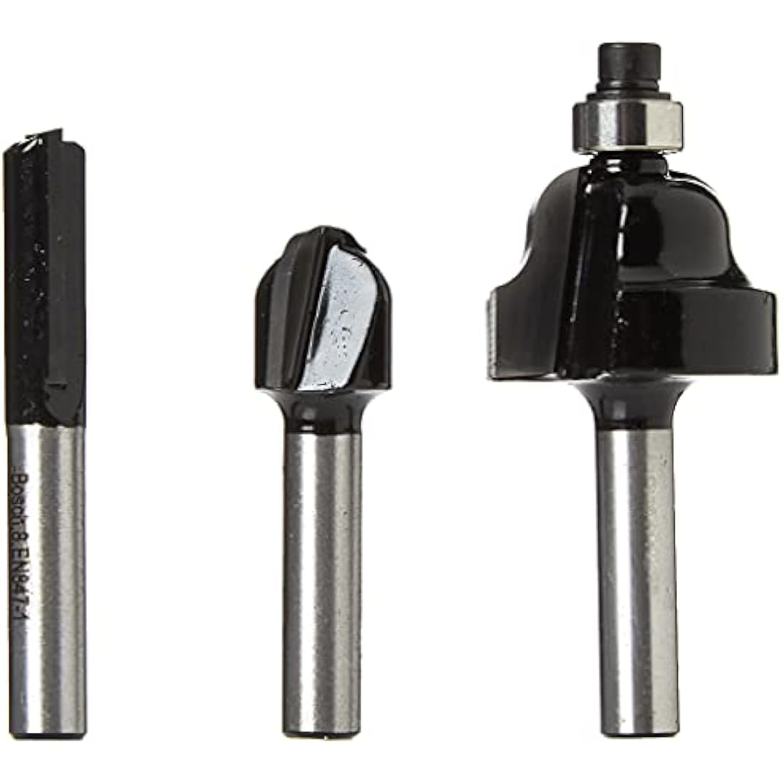 Bosch 6-Piece Tungsten Carbide Router Bit Set (for Wood, Shank Ø 1/4", Accessory Routers)