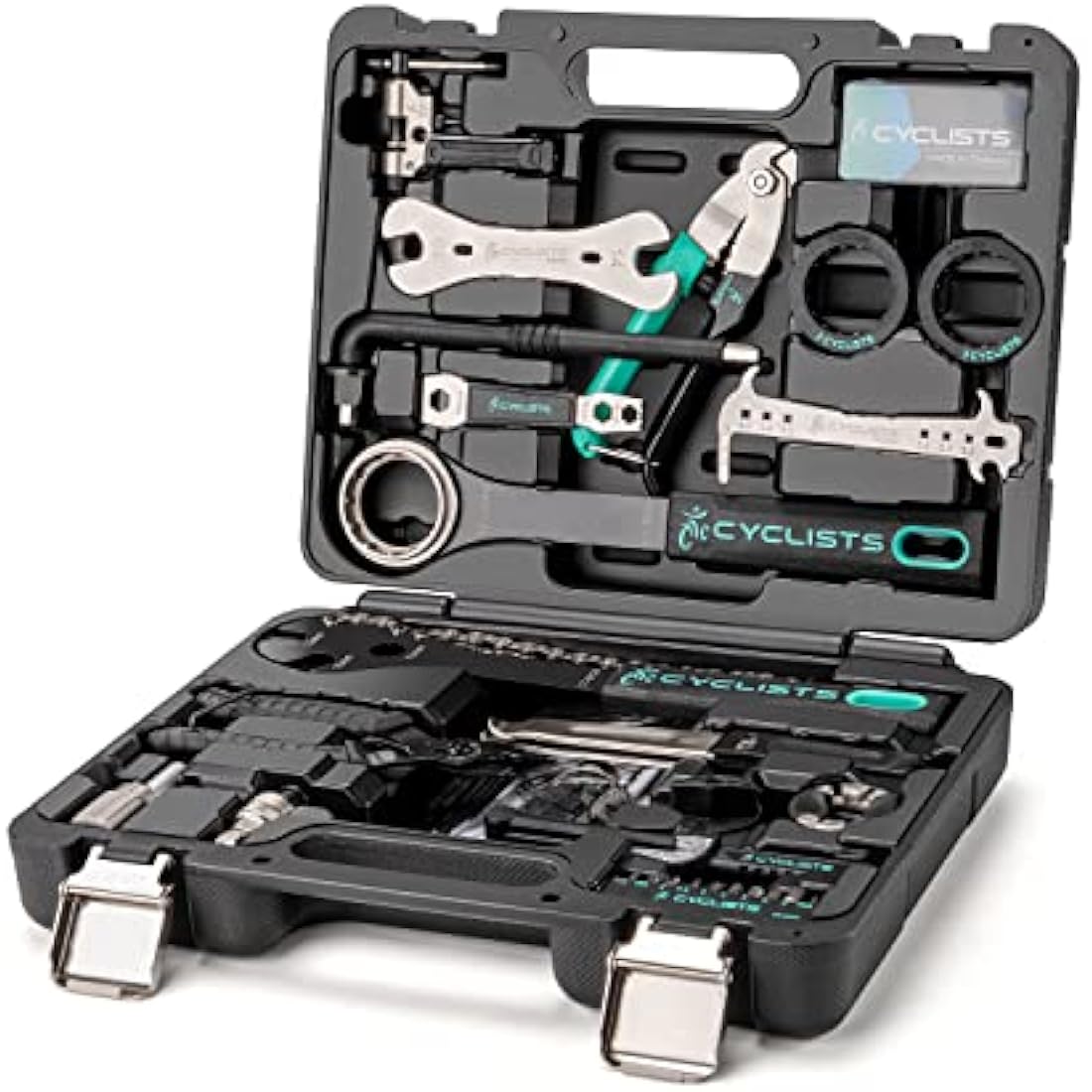 cyclists 27-Piece Bicycle Repair Kit, Portable Tool Box Tool Set, Tyre Chain Assembly, Repairs Bike Tool, with Carry Case