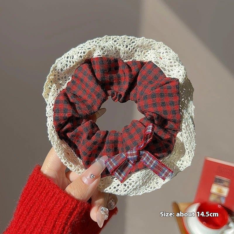 Summer Super Fairy Sweet Lace Large Intestine Hair Ring