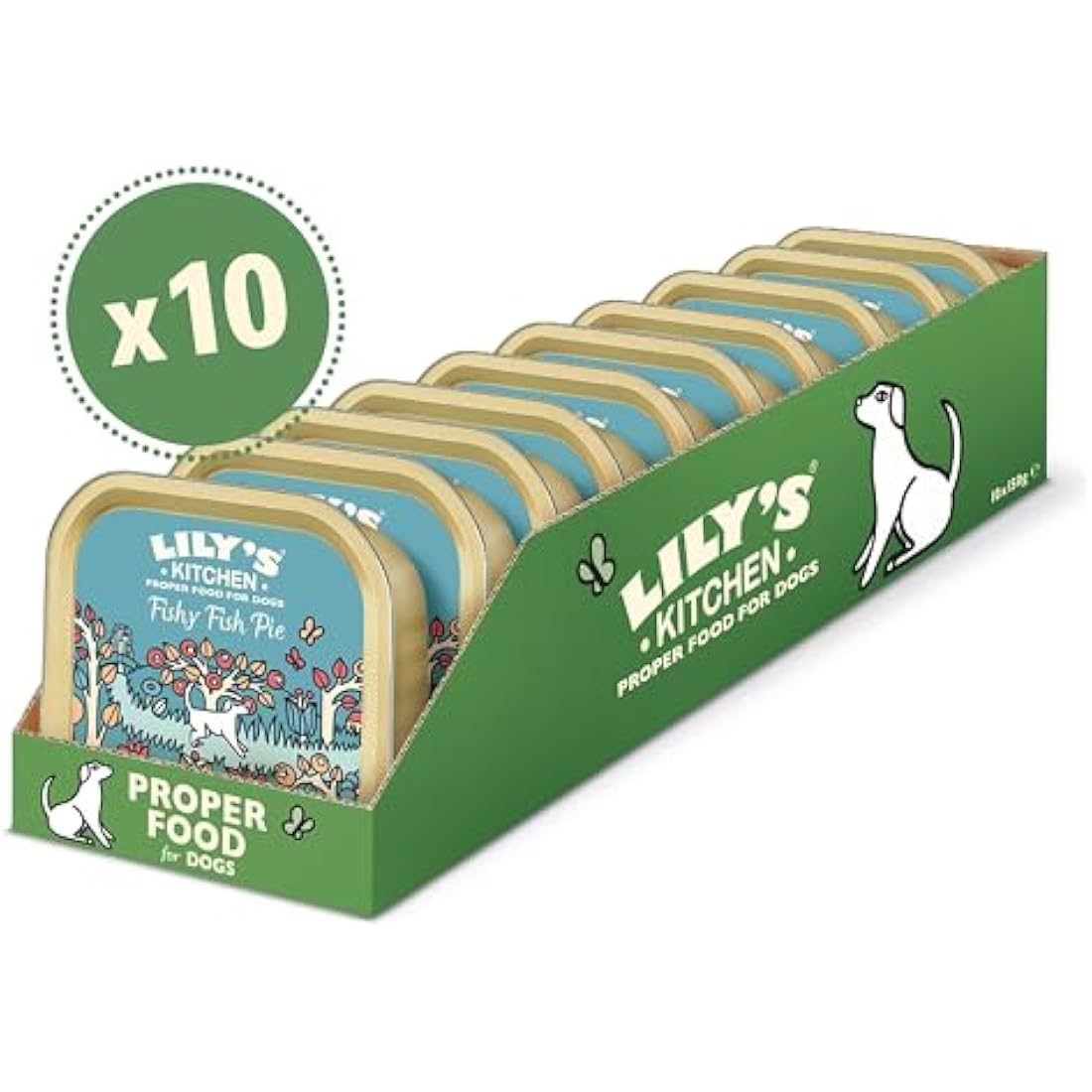 Lily's Kitchen Fishy Fish Pie - Complete Natural Adult Dog Food Wet (10 x 150g Trays)