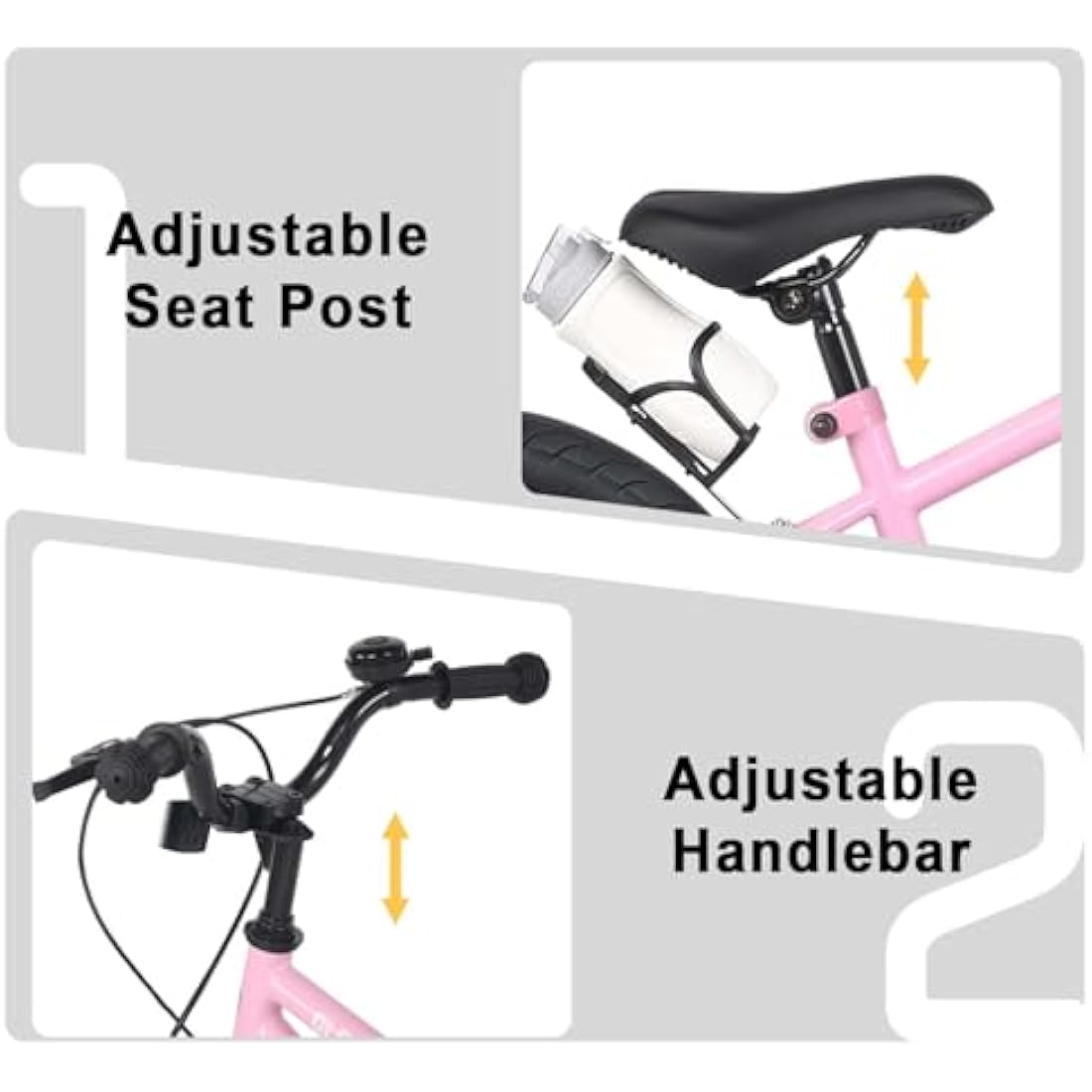Glerc Fantacy 12 14 16 18 20 Inch Kids Bike for 2-14 Years Old Boys Girls with Water Bottle Holder & Stabilisers, Multiple Colors