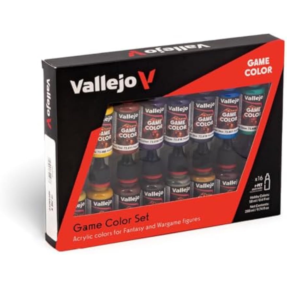Vallejo Game Color Advanced Acrylic Paint Set - Assorted Colours (Pack of 16)